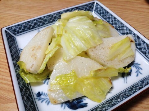 長芋とキャベツの炒め物